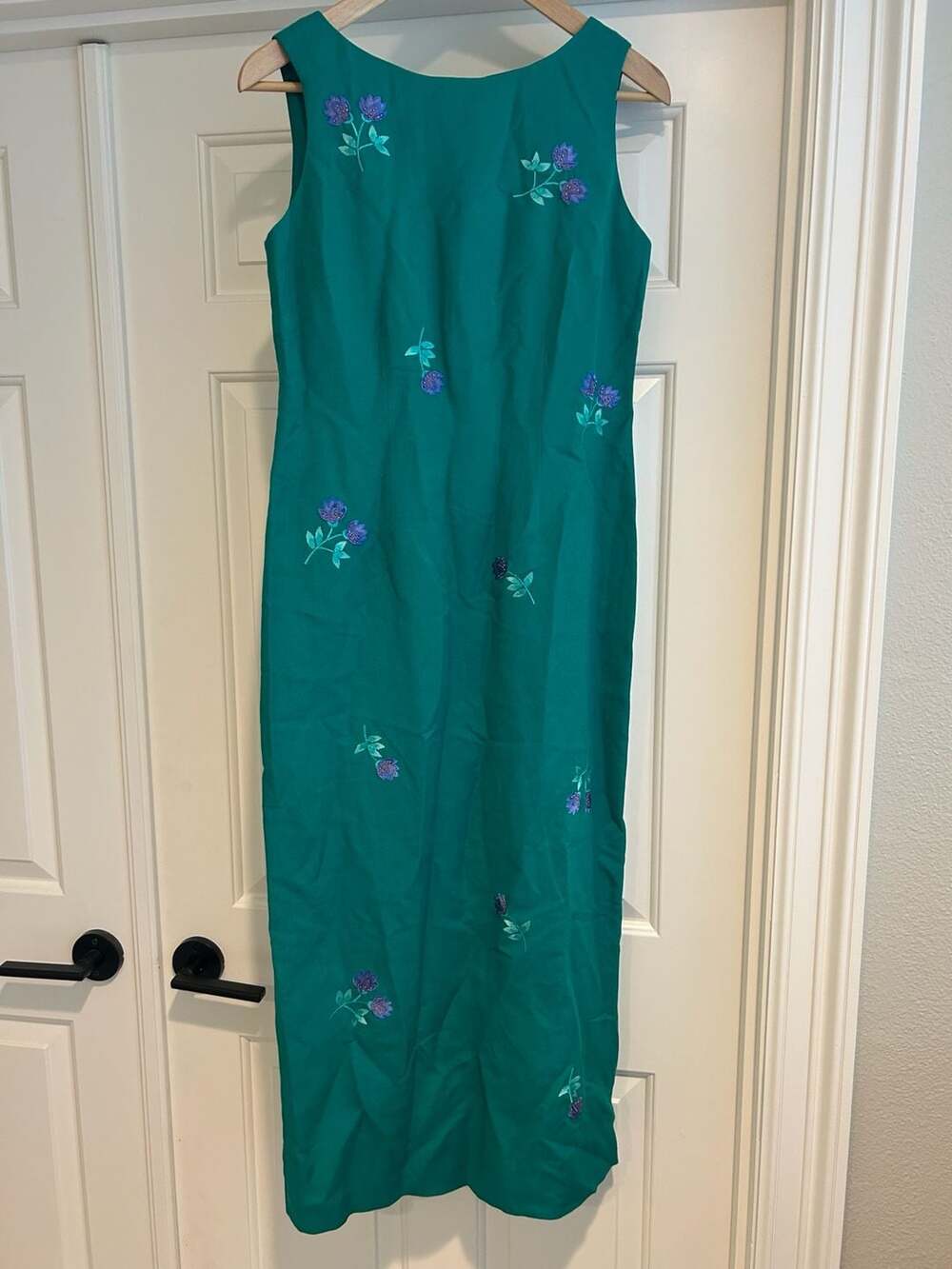 jessica howard green floral dress | Dresses | Vintage Jessica Howard Womens Sleeveless Embroidered performance dress shirts
